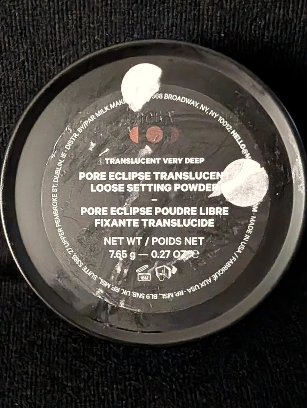 Milk Makeup Pore Eclipse Loose Setting Powder Translucent Very Deep 0.27 oz NEW